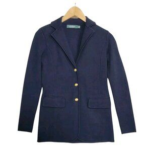 LAUREN RALPH LAUREN Blazer Jacket Women's Size XS Lauren Navy Navy Blue